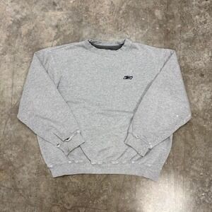 Vintage Reebok Gray Embroidered Distressed Crewneck Sweatshirt Size L